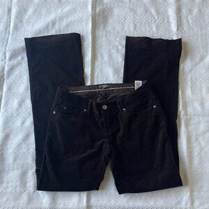 Jacob Low Rise Dark Chocolate Brown Flare Jeans Velvet